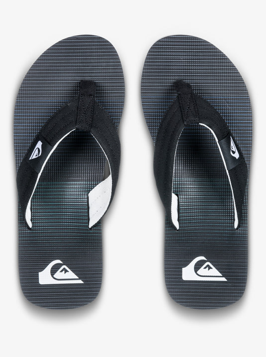 Quiksilver Men's Molokai Layback Flip Flops Black Connect AQYL101339-KVJ8