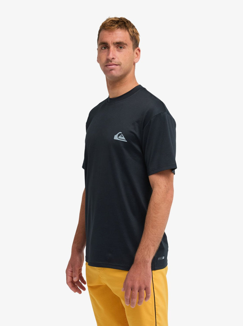 Load image into Gallery viewer, Quiksilver Men's Everyday Surf Short Sleeve UPF50 Lycra T-Shirt Black AQYWR03135-KVJ0
