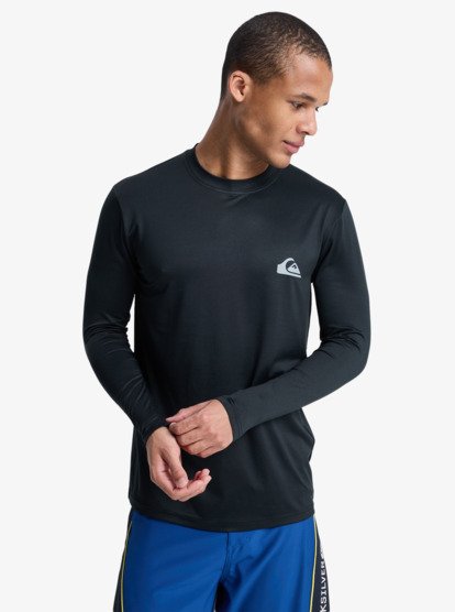 Load image into Gallery viewer, Quiksilver Men's Everyday Surf Long Sleeve UPF50 Lycra T-Shirt Black AQYWR03136-KVJ0

