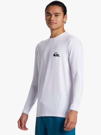 Quiksilver Men's Everyday Surf Long Sleeve UPF50 Lycra T-Shirt White AQYWR03136-WBB0