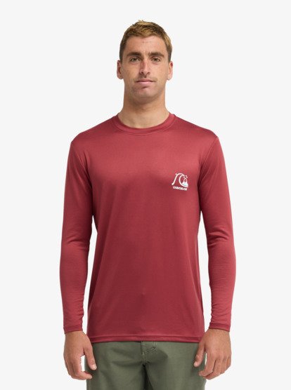 Quiksilver Men's DNA Surf Long Sleeve UPF50 Lycra T-Shirt Burnt Russet AQYWR03139-RQZ0
