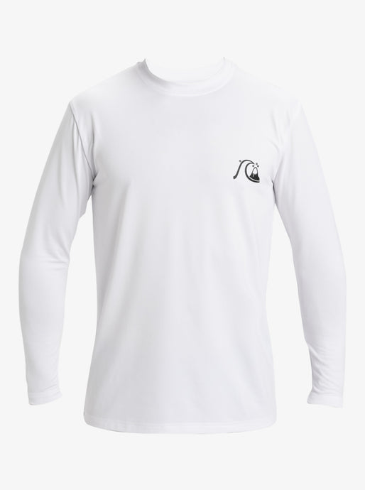 Quiksilver Men's DNA Bubble Logo Long Sleeves UPF 50 Surf T-Shirt White AQYWR03189-WBB0
