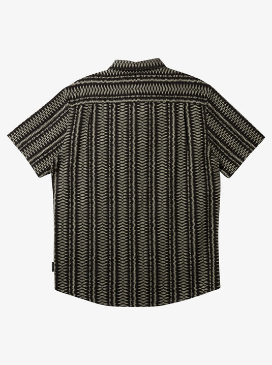 Quiksilver Men's Vibrations Shirt Tarmac Dobby Jacquard Ss AQYWT03330-KTA6