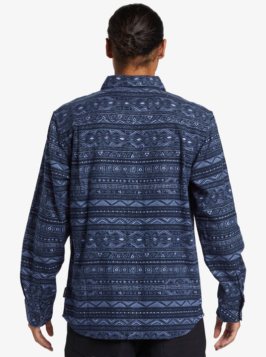 Quiksilver Men's Classic Flannel Shirt Dk Navy Aop AQYWT03361-KTP8