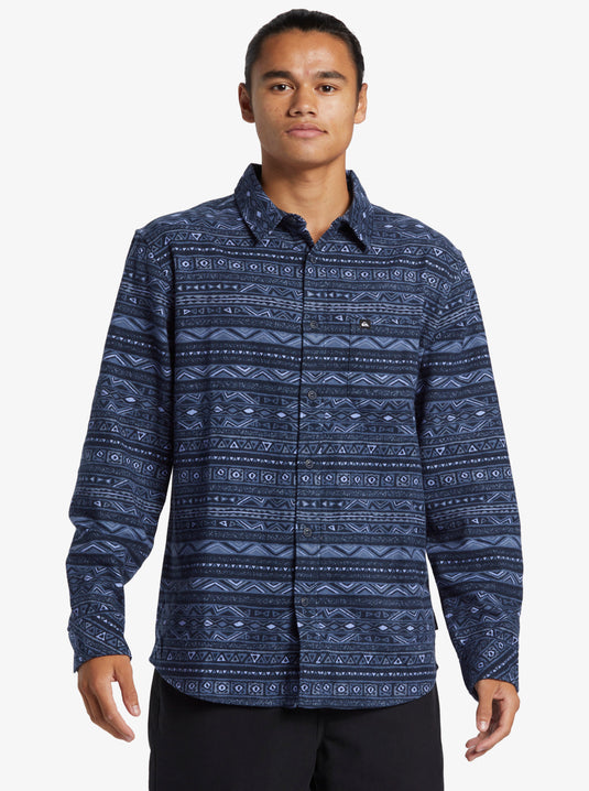 Quiksilver Men's Classic Flannel Shirt Dk Navy Aop AQYWT03361-KTP8