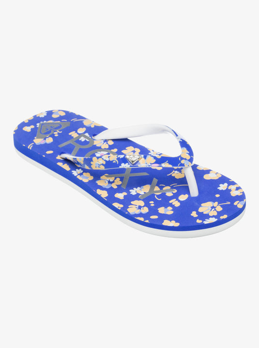 Roxy Kids' Pebbles Flip Flops Dazzling Blue ARGL100264-DZB