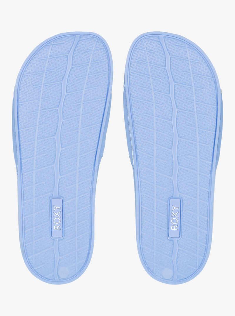 Load image into Gallery viewer, Roxy Slippy Slider Sandals Blue Mist ARJL100679-BM5
