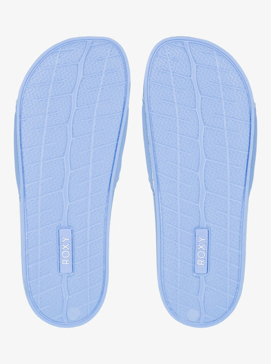 Roxy Slippy Slider Sandals Blue Mist ARJL100679-BM5