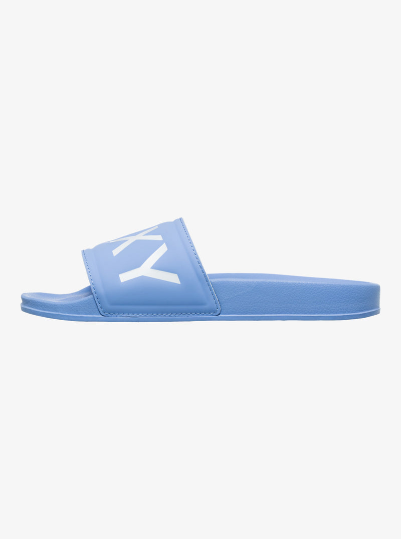 Load image into Gallery viewer, Roxy Slippy Slider Sandals Blue Mist ARJL100679-BM5
