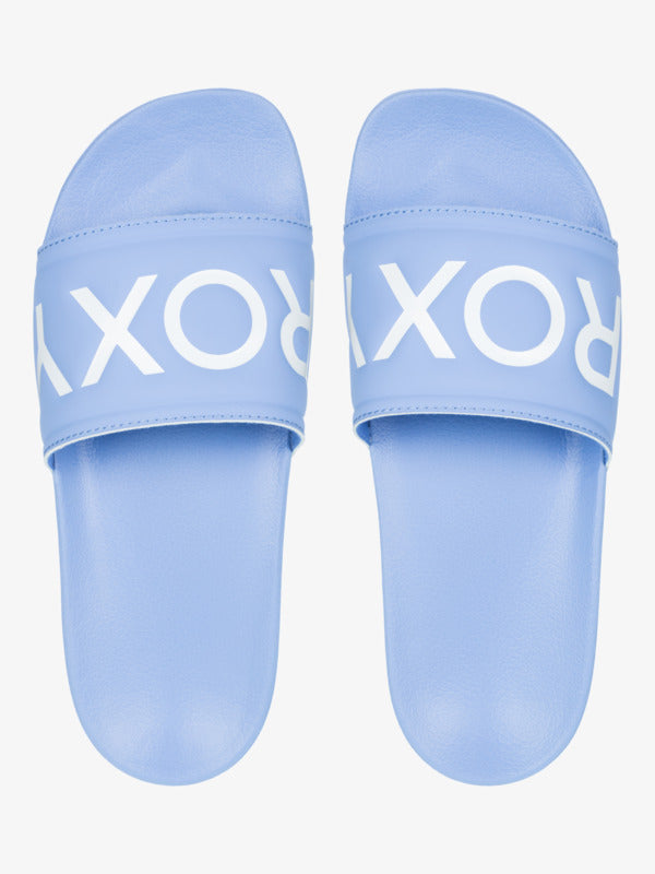 Load image into Gallery viewer, Roxy Slippy Slider Sandals Blue Mist ARJL100679-BM5

