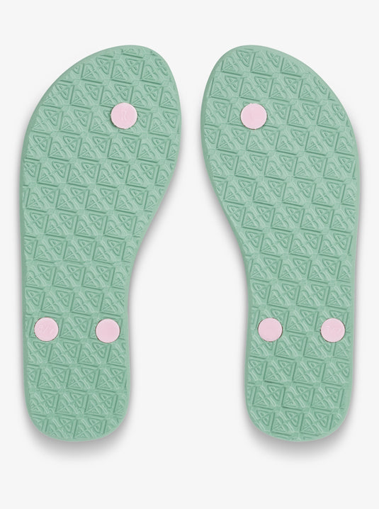 Roxy Viva Stamp II Flip Flops Sage ARJL100683-SAG