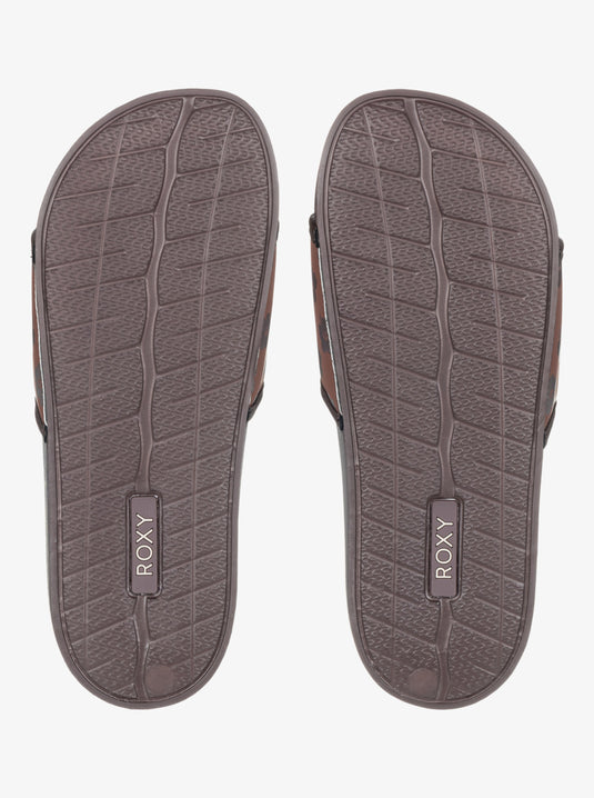 Roxy Women's Slippy Sandals Iv Brown Combo ARJL100909-BNC