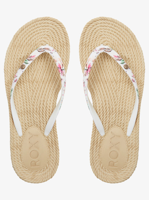 Roxy Women's South Beach Sandals White/Pink ARJL101004-WPN