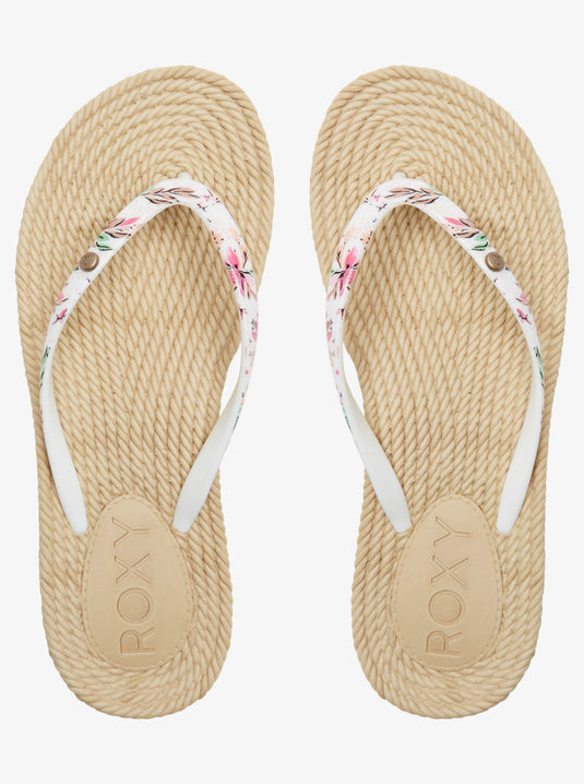 Roxy Women's South Beach Sandals White/Pink ARJL101004-WPN