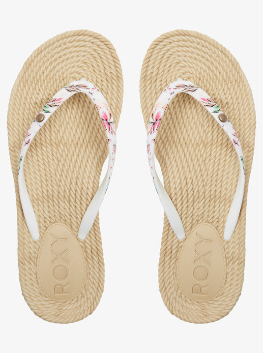 Roxy Women's South Beach Sandals White/Pink ARJL101004-WPN