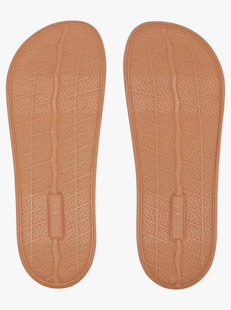 Load image into Gallery viewer, Roxy Women&#39;s Slippy Knit Sandals Wheat/Turkish Coffee ARJL101127-TTC
