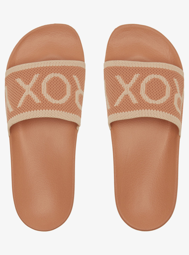 Load image into Gallery viewer, Roxy Women&#39;s Slippy Knit Sandals Wheat/Turkish Coffee ARJL101127-TTC
