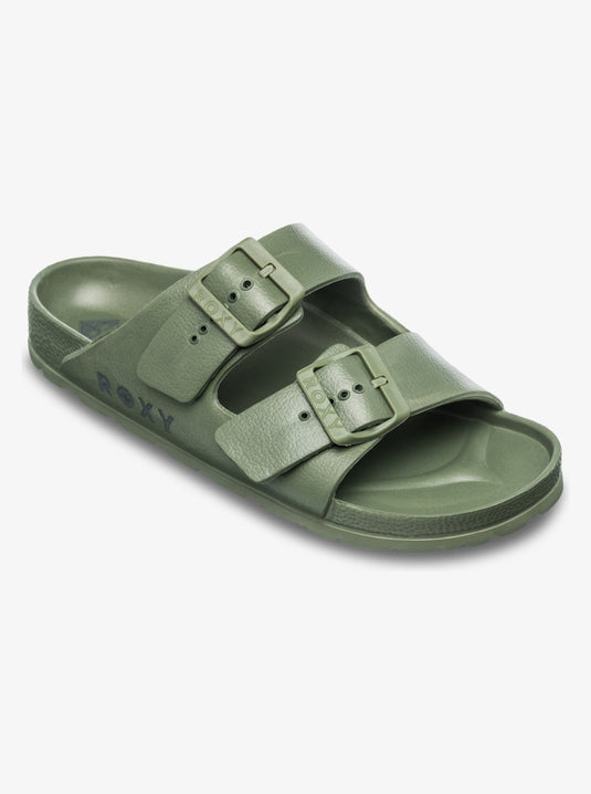Roxy Women's Kattie Sliders Oil Green ARJL101228-OGN