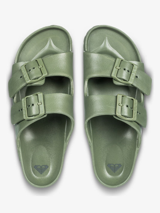 Roxy Women's Kattie Sliders Oil Green ARJL101228-OGN