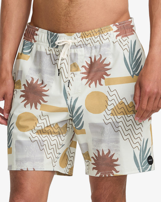 RVCA Men's Atlas 17" Elastic Swim Shorts Natural AVYBS00293-NAT
