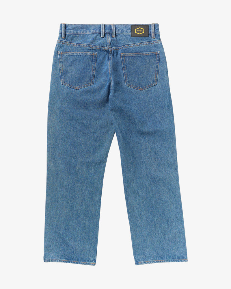 Load image into Gallery viewer, RVCA Men&#39;s Americana Dayshift Demin Pants Blue Collar AVYDP00139_UCL
