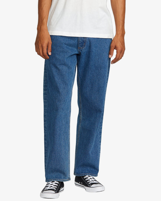 RVCA Men's Americana Dayshift Demin Pants Blue Collar AVYDP00139_UCL