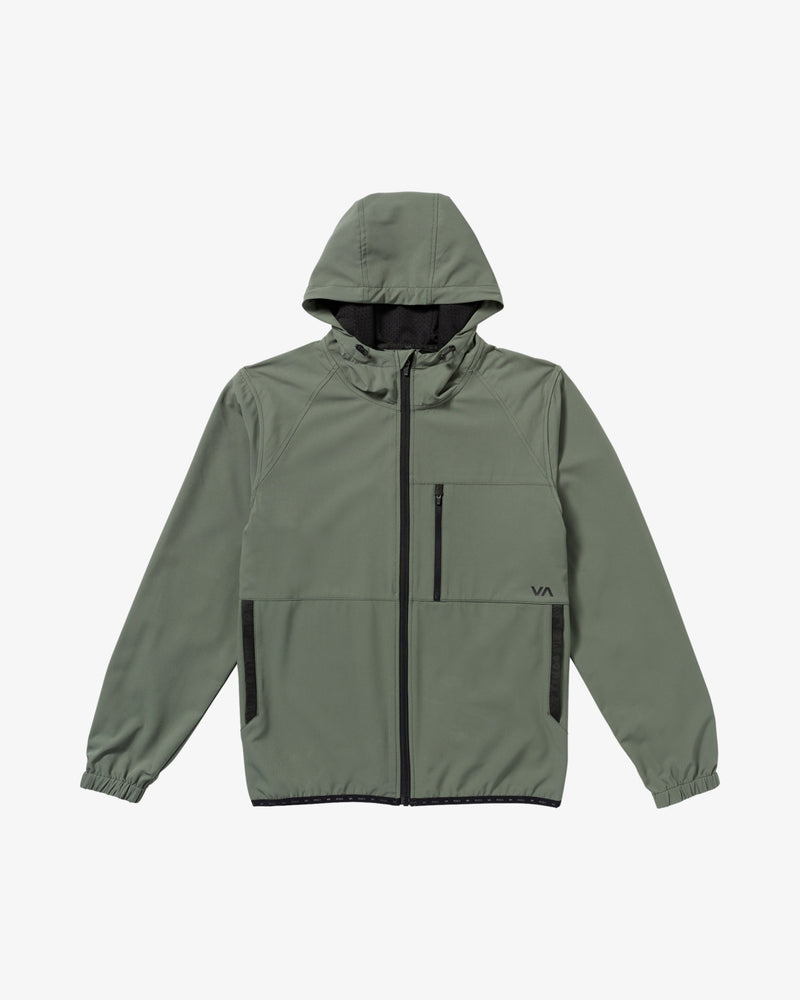 Load image into Gallery viewer, RVCA Men&#39;s Yogger Ii Zip Up Hooded Jacket Sage Leaf AVYJK00123_SLE
