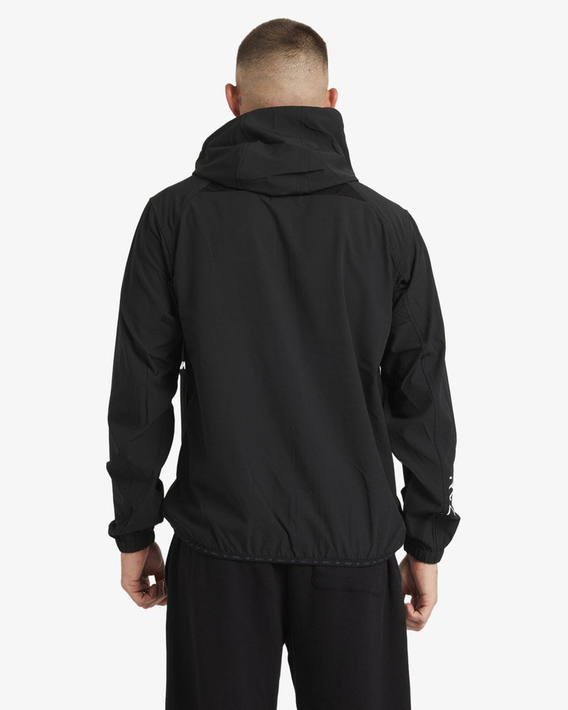 Load image into Gallery viewer, RVCA Men&#39;s Yogger Ii Zip Up Hooded Jacket Black AVYJK00123_BLK
