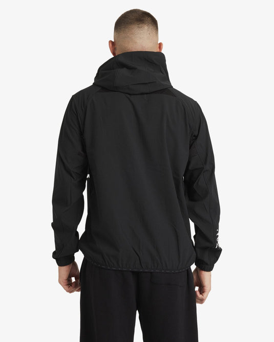 RVCA Men's Yogger Ii Zip Up Hooded Jacket Black AVYJK00123_BLK