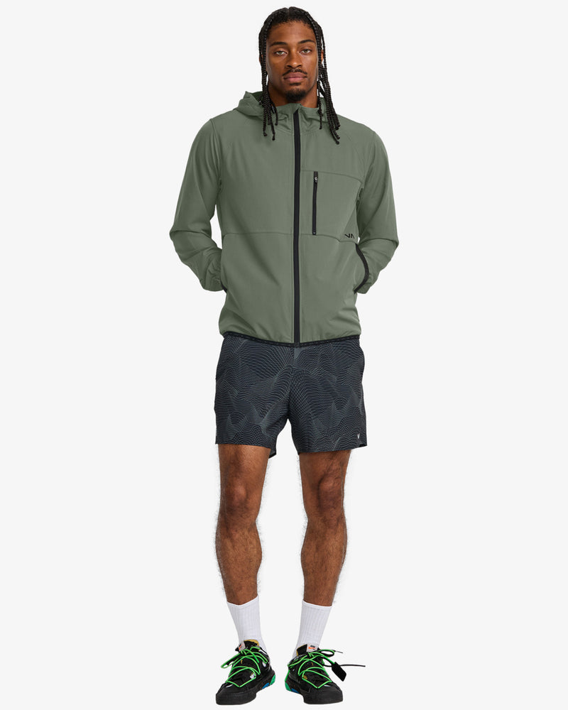 Load image into Gallery viewer, RVCA Men&#39;s Yogger Ii Zip Up Hooded Jacket Sage Leaf AVYJK00123_SLE
