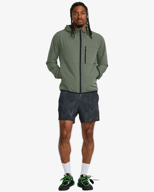 RVCA Men's Yogger Ii Zip Up Hooded Jacket Sage Leaf AVYJK00123_SLE