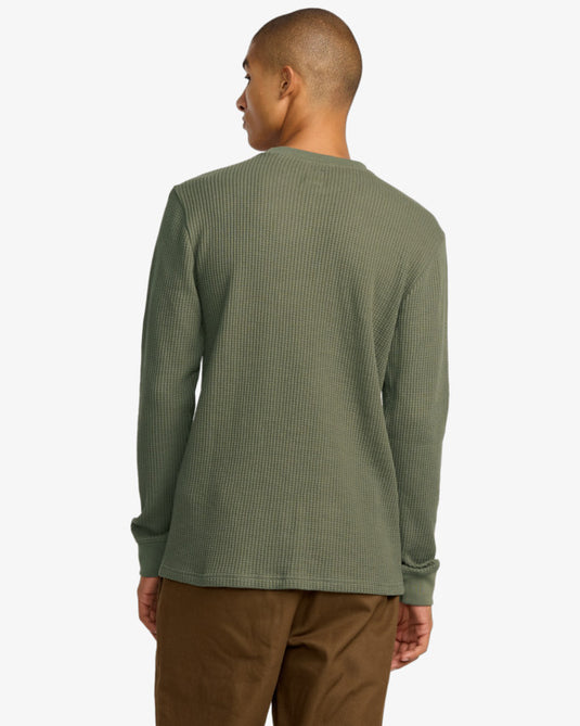 RVCA Day Shift Long Sleeve Thermal Olive AVYKT00104-OLV
