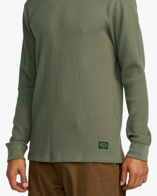 RVCA Day Shift Long Sleeve Thermal Olive AVYKT00104-OLV