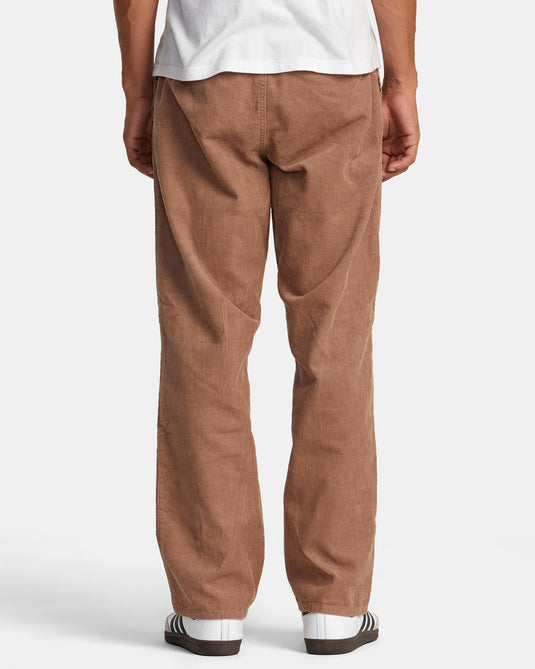 RVCA Men's Americana Elastic Corduroy Pants Sonora Brown AVYNP00155-CME0