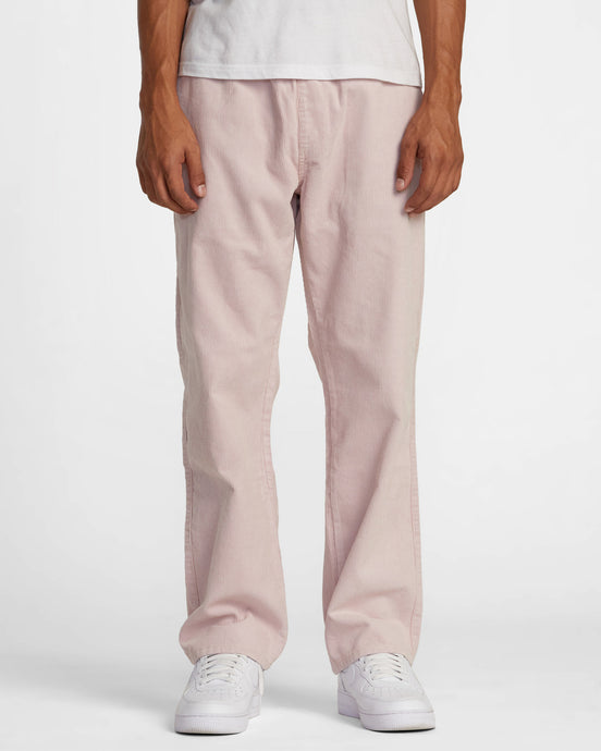 RVCA Men's Americana Elastic Corduroy Pants Pale Mauve AVYNP00155-PAL