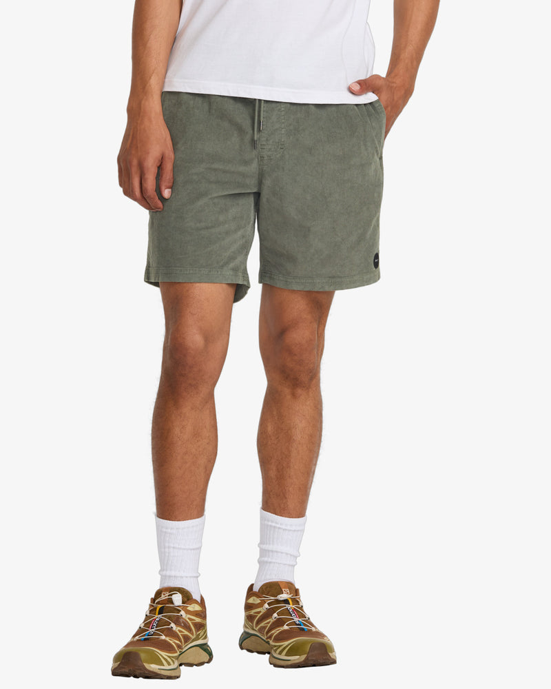Load image into Gallery viewer, RVCA Men&#39;s Escape Elastic Waist Cord Walkshorts Sage Leaf AVYWS00366-SLE
