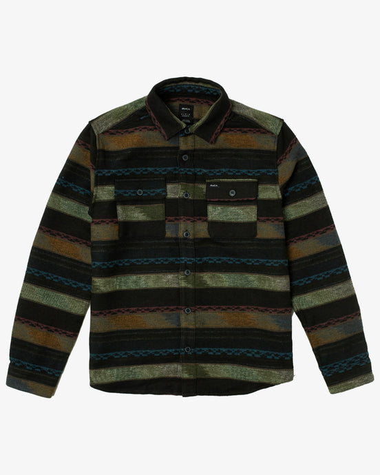 RVCA Men's Blanket Long Sleeve Shirt Red Earth AVYWT00366-RDE