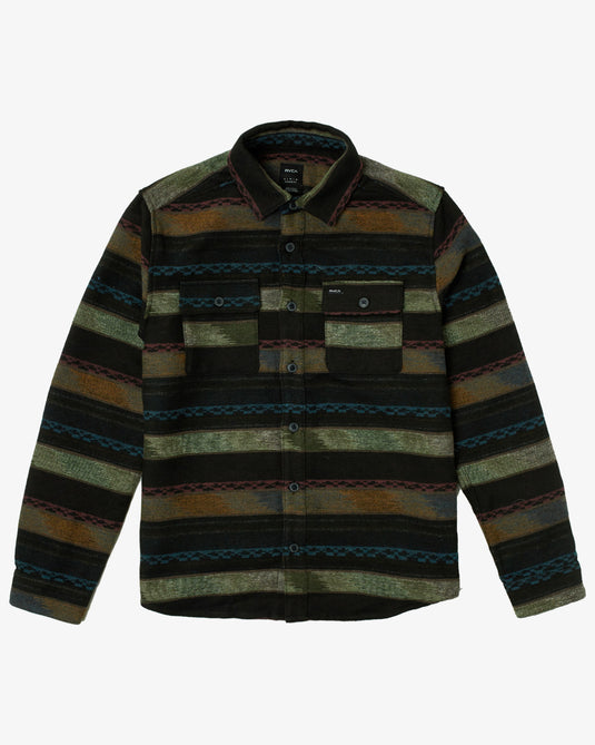 RVCA Men's Blanket Long Sleeve Shirt Red Earth AVYWT00366-RDE