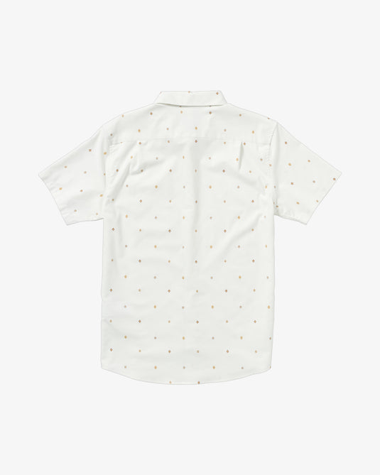 RVCA Men's Thatll Do Print Short Sleeve Shirt Natural AVYWT00474_NAT