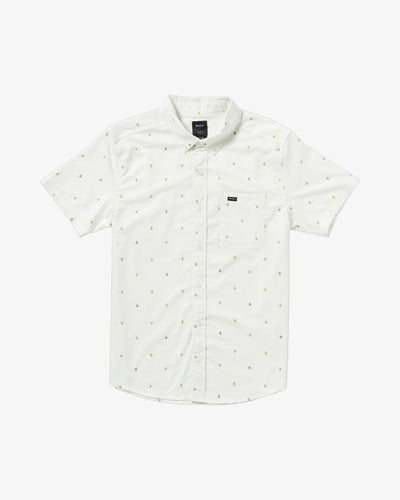 RVCA Men's Thatll Do Print Short Sleeve Shirt Natural AVYWT00474_NAT