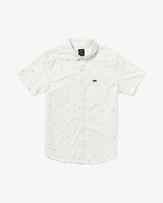 RVCA Men's Thatll Do Print Short Sleeve Shirt Natural AVYWT00474_NAT