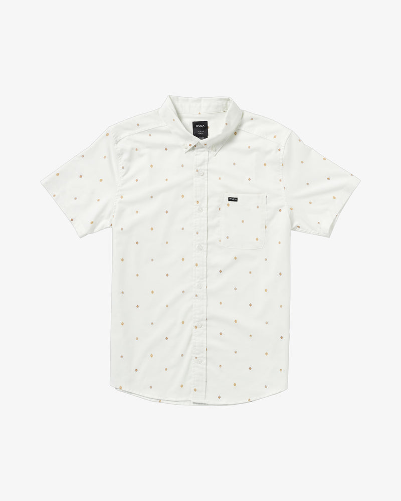 Load image into Gallery viewer, RVCA Men&#39;s Thatll Do Print Short Sleeve Shirt Natural AVYWT00474_NAT

