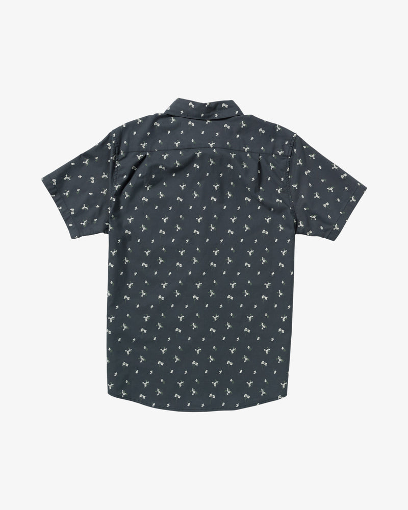 Load image into Gallery viewer, RVCA Men&#39;s Thatll Do Print Short Sleeve Shirt Navy AVYWT00474_NVY
