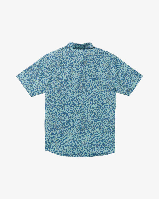RVCA Men's Anytime Short Sleeve Shirt Blue Haze AVYWT00489-BN4