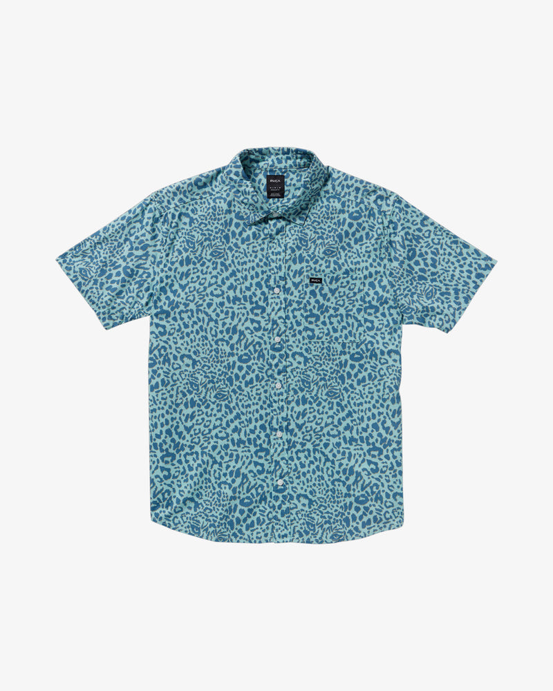 Load image into Gallery viewer, RVCA Men&#39;s Anytime Short Sleeve Shirt Blue Haze AVYWT00489-BN4
