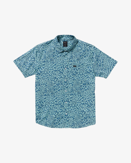 RVCA Men's Anytime Short Sleeve Shirt Blue Haze AVYWT00489-BN4