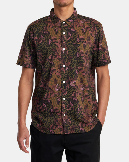 RVCA Men's Anytime Shirt Bombay Brown AVYWT00489-BWN