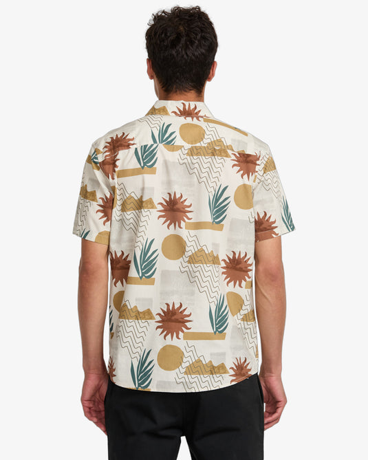 RVCA Men's Anytime Short Sleeve Shirt Natural AVYWT00489-NAT