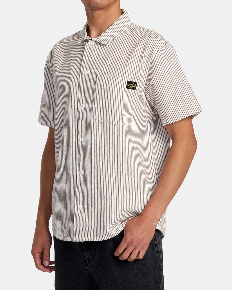 Load image into Gallery viewer, RVCA Men&#39;s Dayshift Shirt Natural AVYWT00496_NAT
