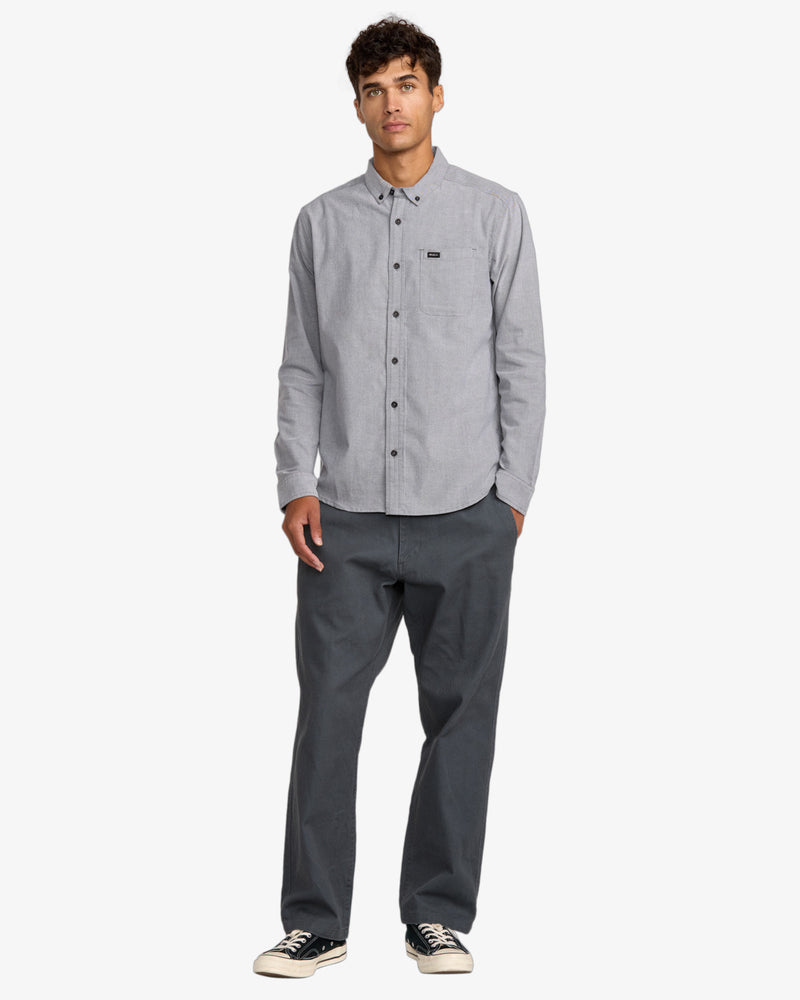 Load image into Gallery viewer, RVCA Men's Thatll Do Long Sleeve Shirt Garage Blue AVYWT00543-KSD0
